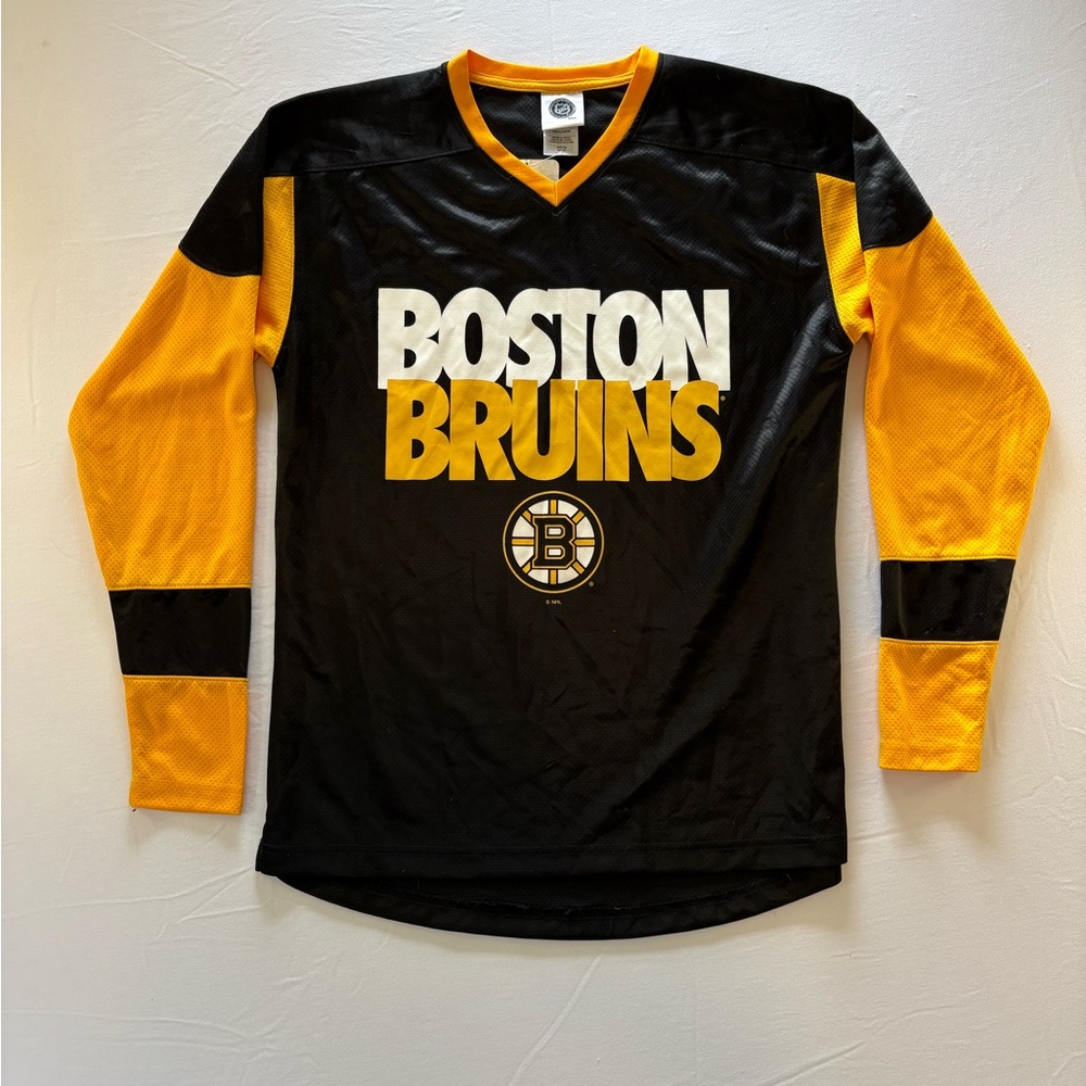 Boston Bruins Long Sleeve Athletic Shirt Size Medium NHL Licensed